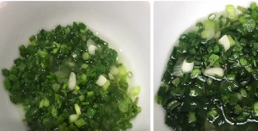 Making the Scallion Oil for the Dish